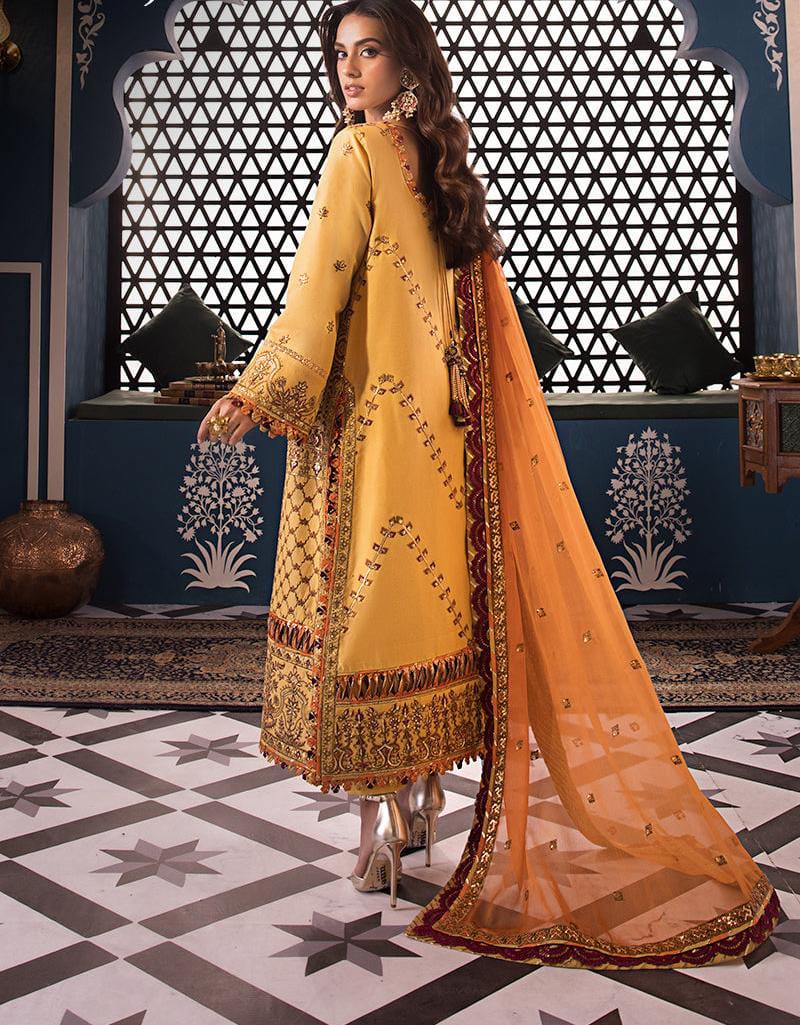 Asim Jofa Original Custom Stitched Suit – Embellished by Blossoms by Azz